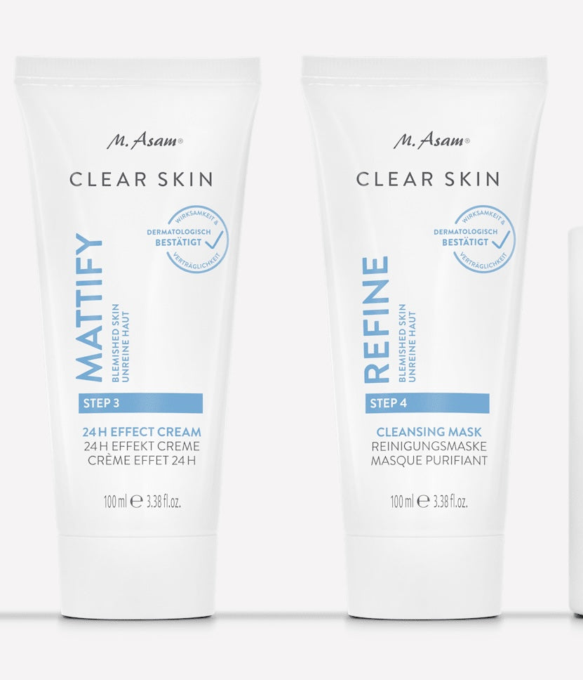 M. ASAM CLEAR SKIN after removing makeup