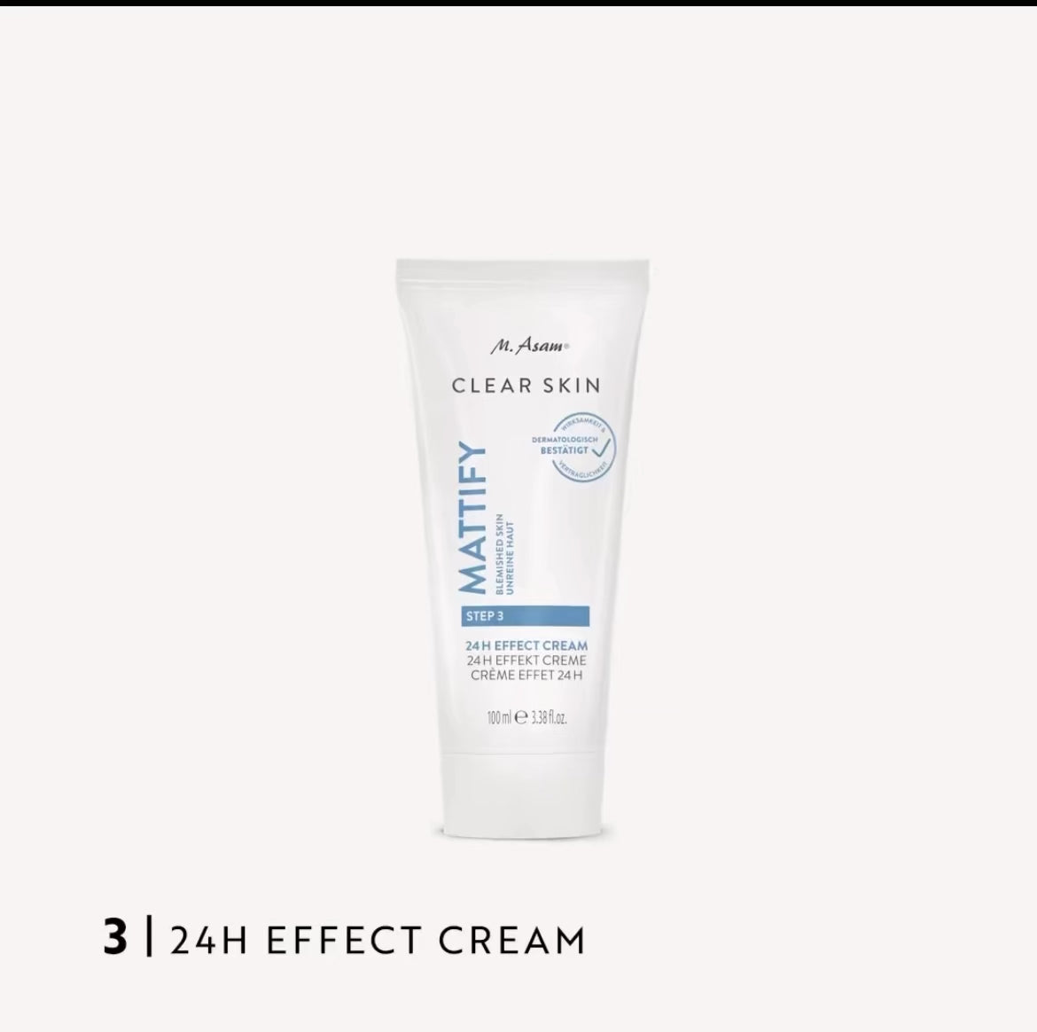 M. ASAM CLEAR SKIN after removing makeup